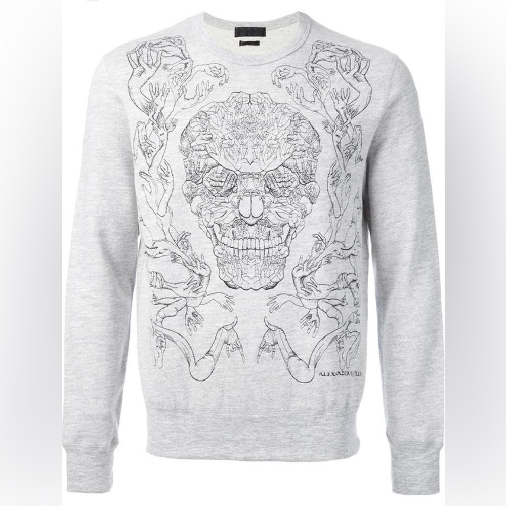 Alexander McQueen Gray Graphic Sweatshirt